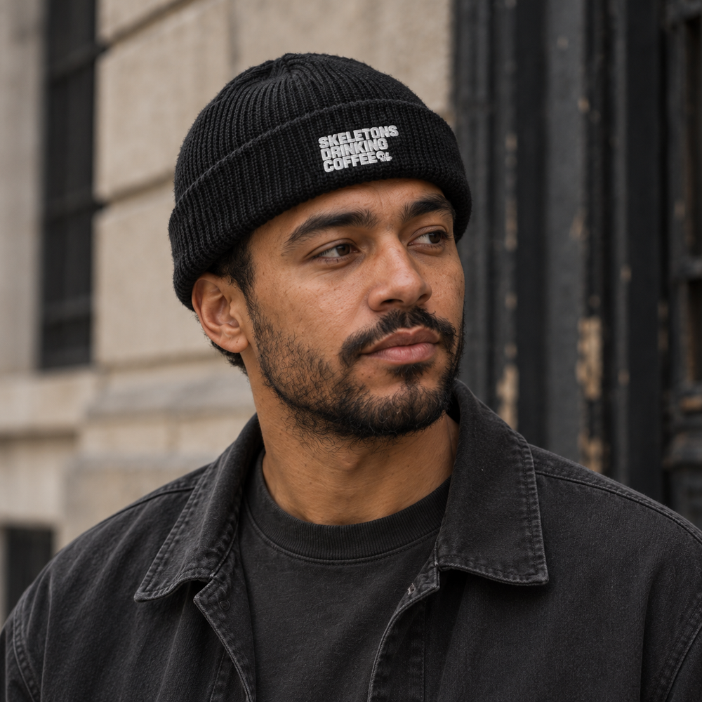 SDC Wordmark Fisherman Beanie — Black